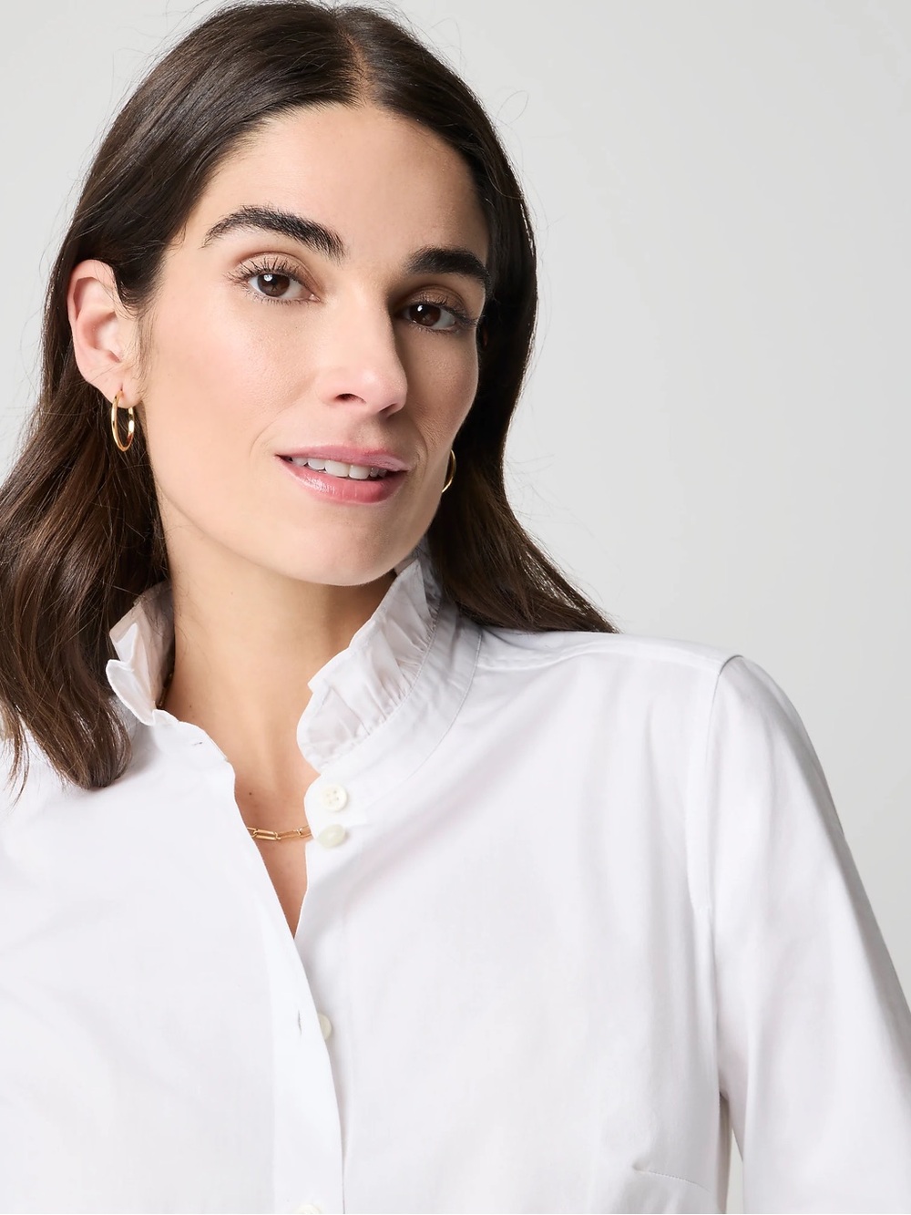 NWT J.Crew Ruffle Button-Up Shirt - Picture 2 of 4